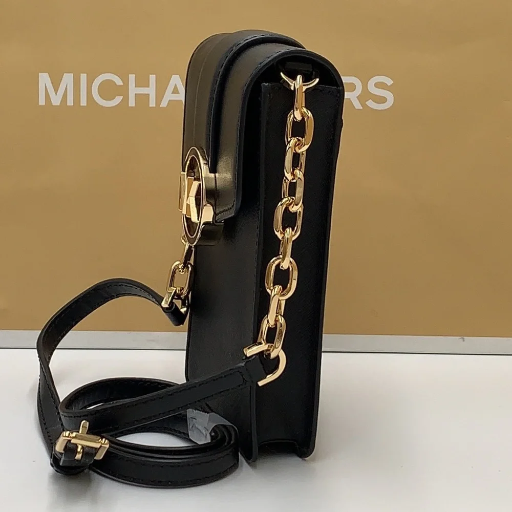 MICHAEL KORS Carmen NS Small Phone Crossbody Bag Black color - Picture 12 of 16